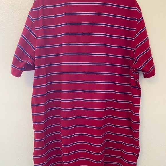 Ralph Lauren Vintage Polo Sz XL Red Striped Short Sleeve Shirt - Picture 8 of 10
